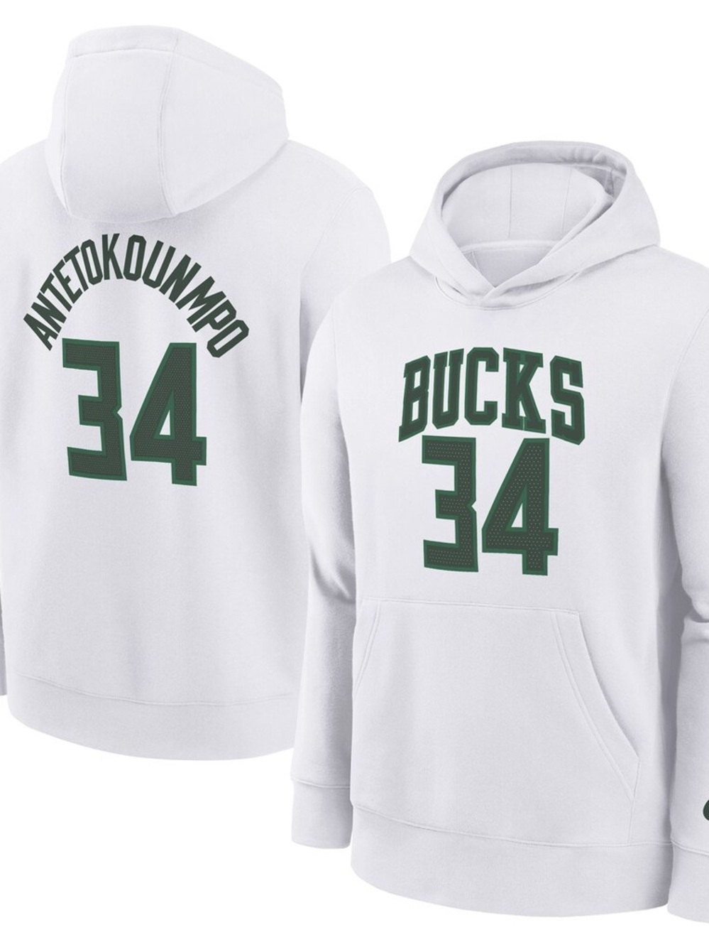 NBA White Nike Antetokounmpo Pullover Hoodie
